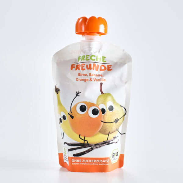 Pirni, banaani, apelsinipüree vaniljega 12+kuud 100g Freche Freunde